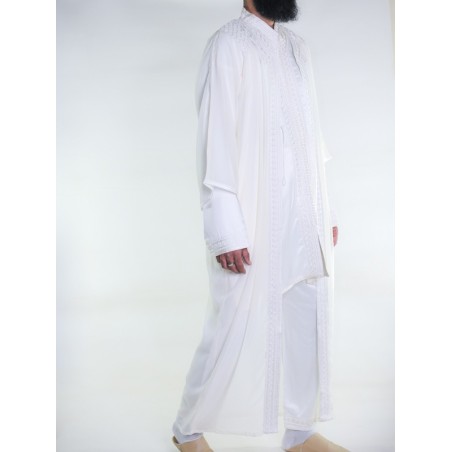 Jabador bărbătesc din 3 piese - Off White și Navy Blue