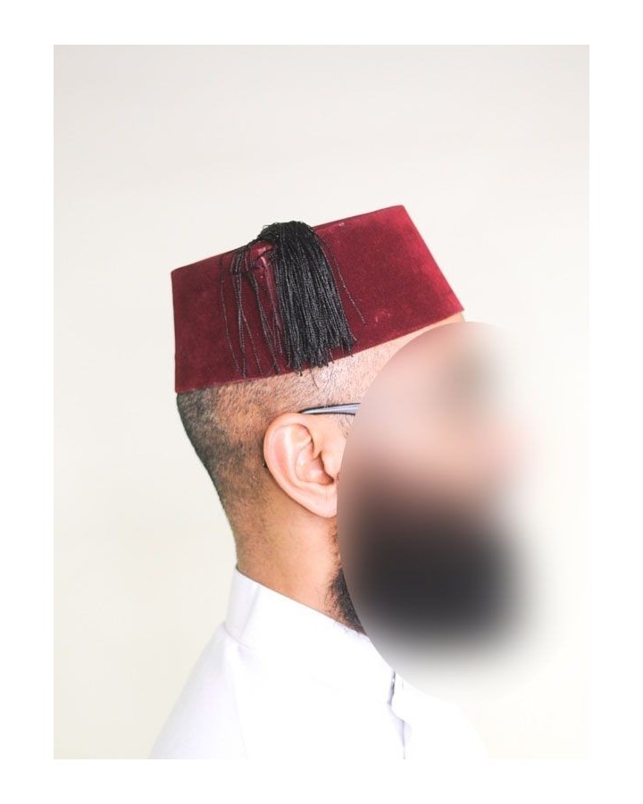 Tarbouche marocain grenat