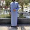 Qamis Saoudien Bleu Grisé - Coton