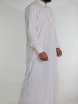 Saoedisch linnen Qamis - crème