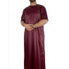 copy of Qamis Emirati Weiß - Satin PreciousQamis Emirati manches courtes Bordeaux - Satiné Precious