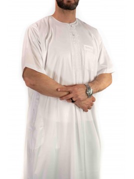 Atlas satén blanco Qamis -...