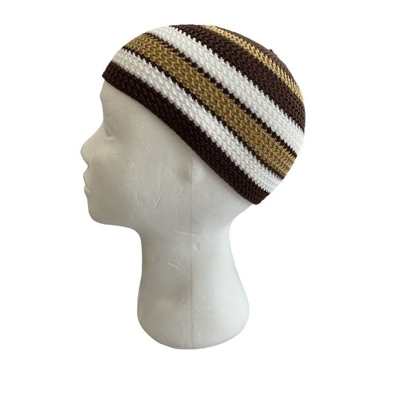 Gorro marrón beige ref2