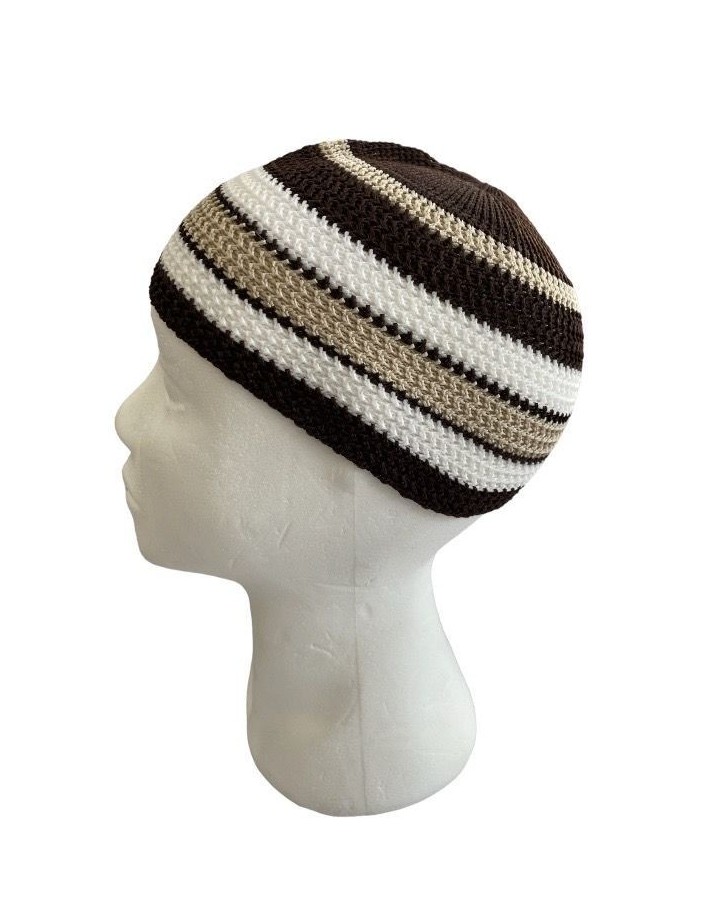 Gorro marrón beige ref3