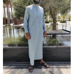 Qamis Saoudien Vert eau - Coton