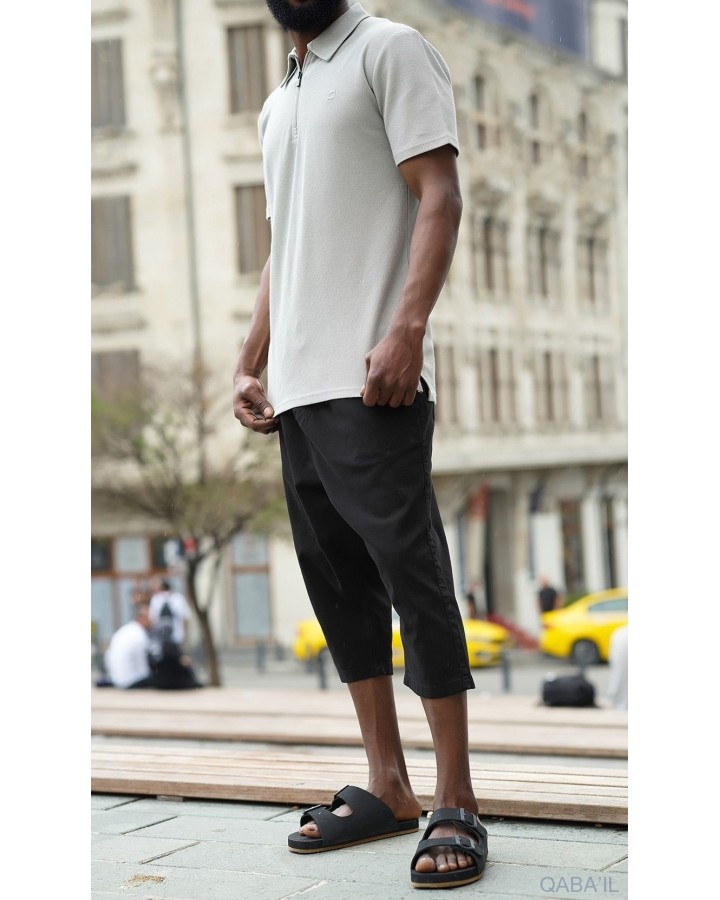 5210 Bermudashorts i sort bomuld med stretch - Qabail