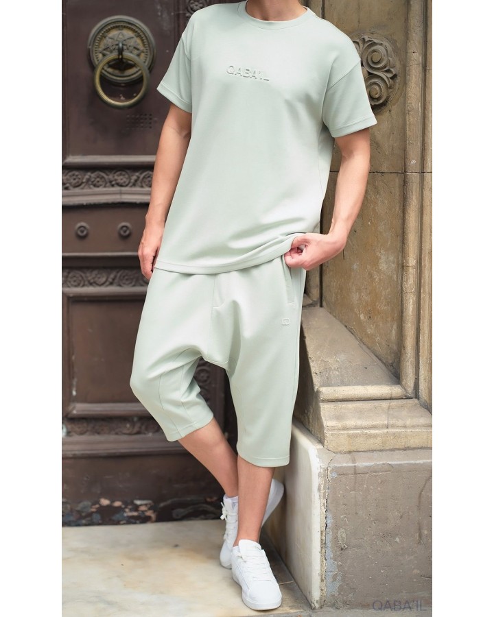 Ensemble Oversized 3300 vert amande - Qabail