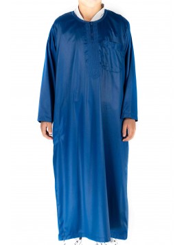 Qamis azul royal acetinado...