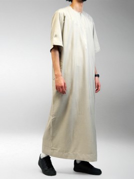 Emirati Qamis algodón manga...