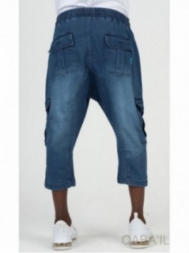 Cargo korte stretch denim...