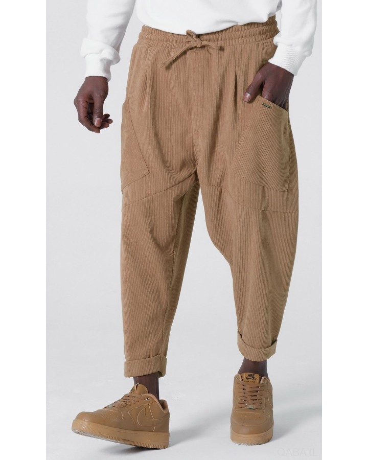 Sarouel Design Kadife 9100 - camel - Qabail