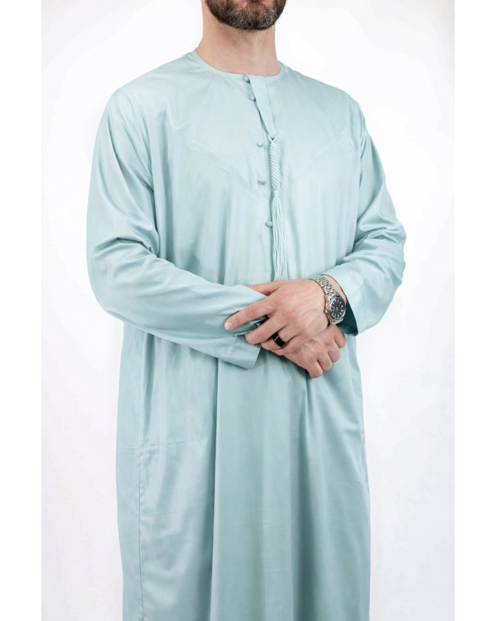 Witte Emirati Qamis - Satiné Kostbaar