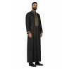Qamis Sultan Blanco / Oro - con bordado - Algodón