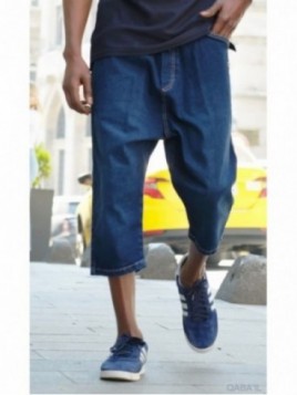 Stretch denim Bermuda...