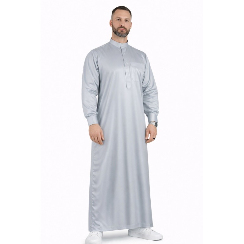 Donkergrijs Saudische Qamis - Satin Precious