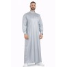 Qamis Saoudien Gris Foncé - Satiné Precious