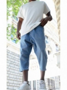 Bermudas de denim elástico...