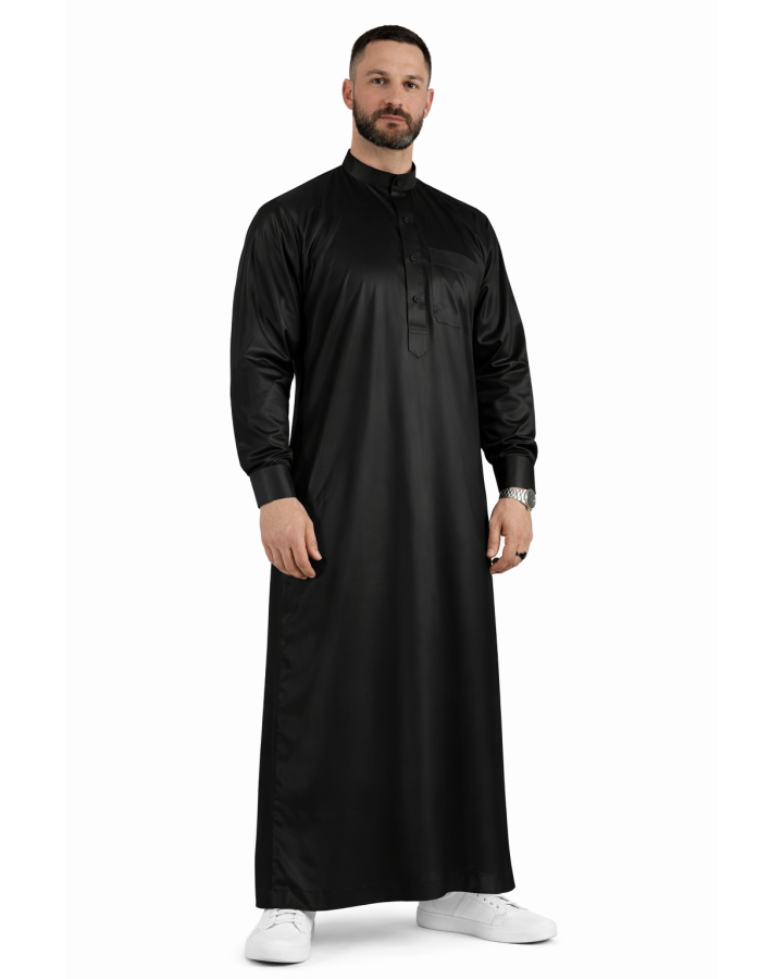 Qamis negros saudíes - Satiné Precious