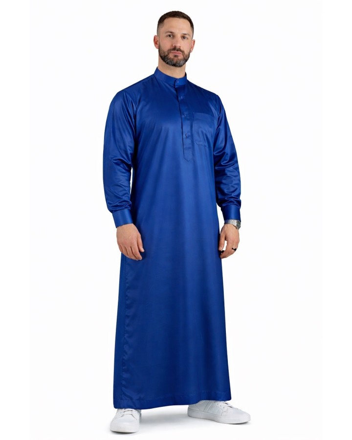Kongeblå Saudi Qamis - Satin Precious