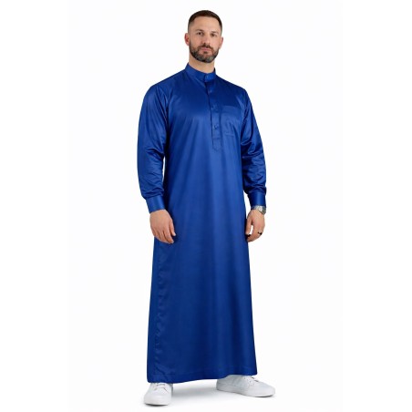 Qamis Saoudien Bleu roi - Satiné Precious