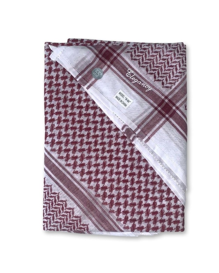 Keffieh - Red and white Shemagh