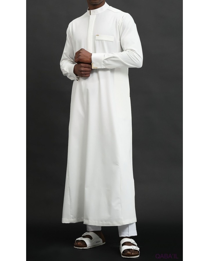 Eminence Long Qamis - Preto com bordados dourados - Qabail
