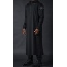 Eminence Long Qamis - Negru cu broderie aurie - Qabail