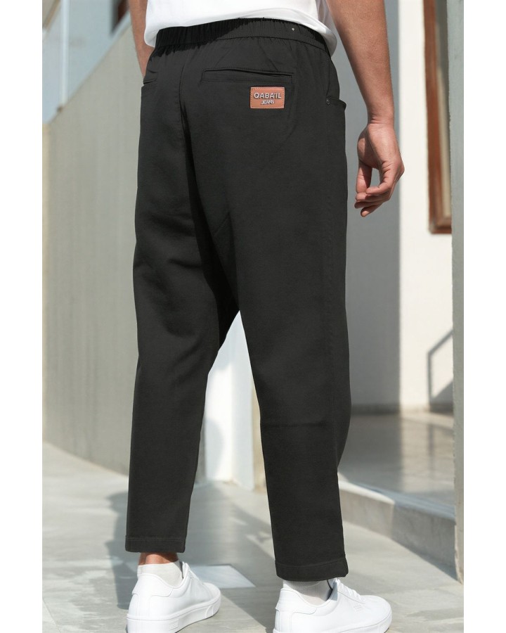 Qamis Long Eminence - Noir broderie Doré - Qabail