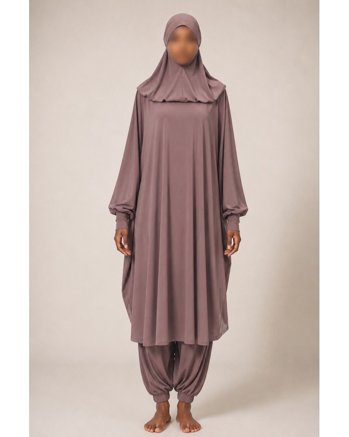 Burkini - jilbab de bain - taupe rosé - 2019