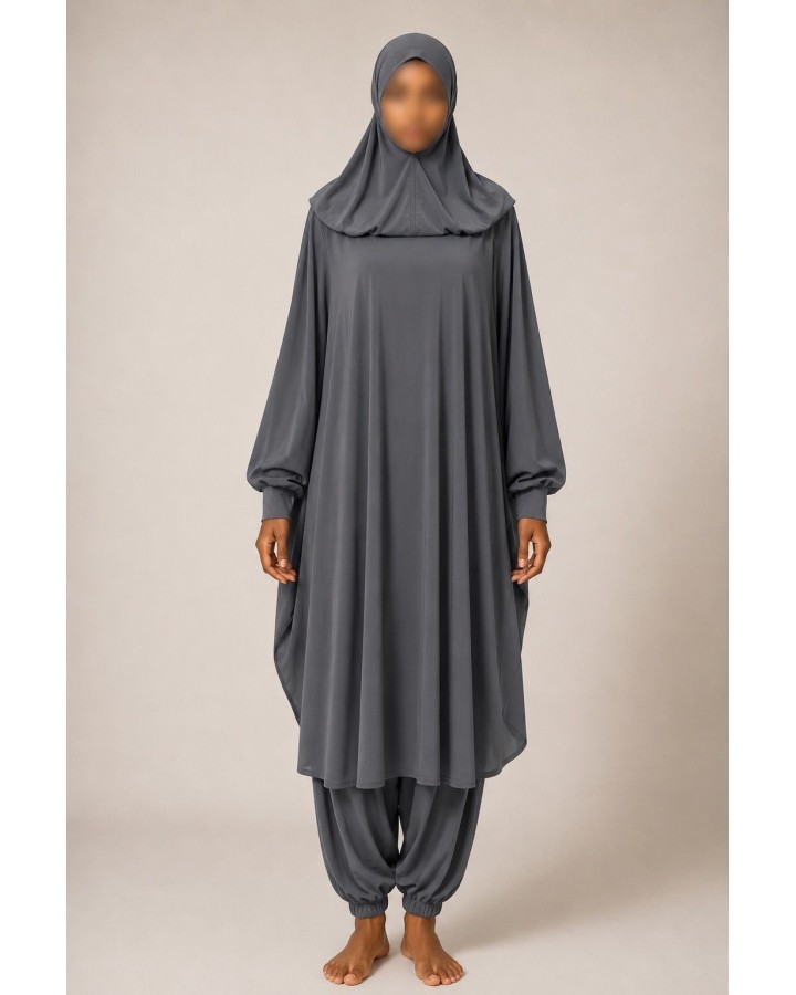 Burkini - jilbab de bain - gris - 2019