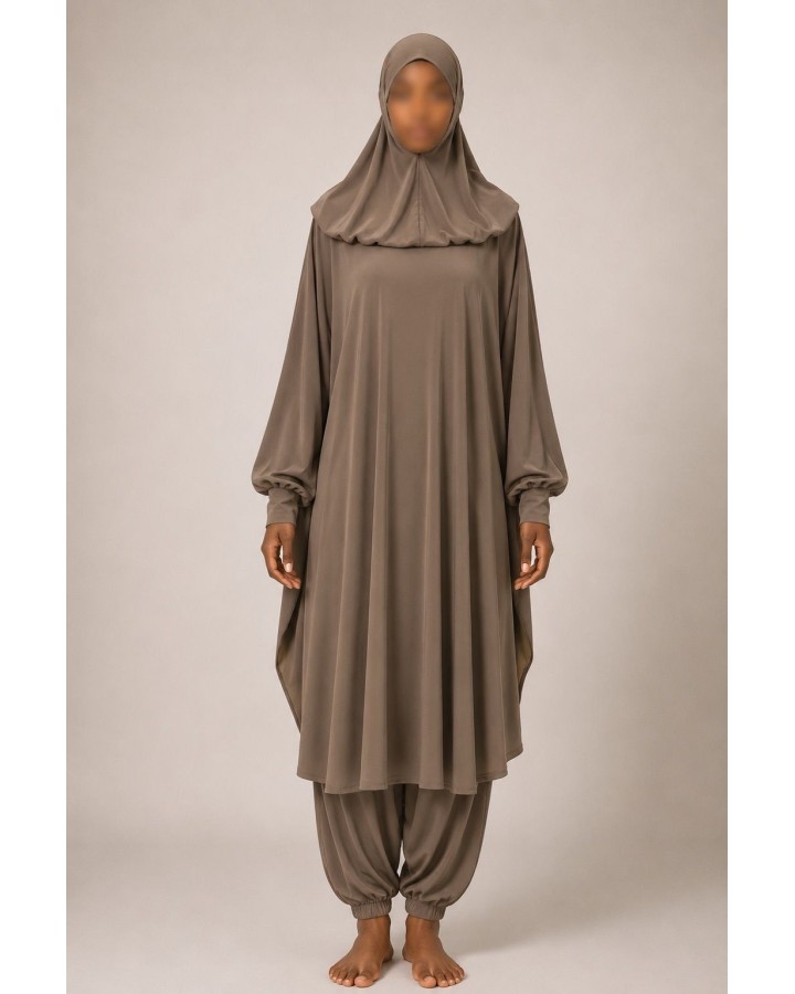 Burkini - jilbab de bain - taupe - 2019