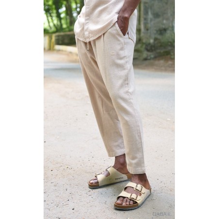 Lightweight Classic Harem Pants 9110 - Beige - Qabail