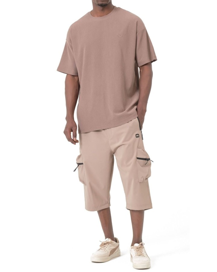 Pantalones sarouel cargo cortos QTS2004 - beige - Qabail