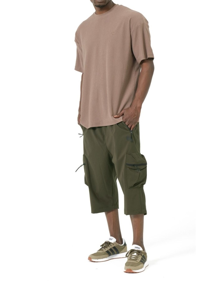 Pantalones sarouel cargo cortos QTS2004 - caqui - Qabail