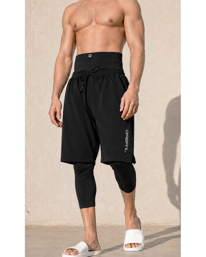 Sarouel swimshort de bain QTS1011 - noir - Qabail