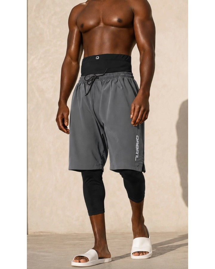Sarouel swimshort de bain QTS1011 - anthracite - Qabail
