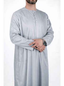 Cinzento claro Qamis dos...