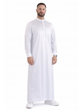 Thobe Saudi White - Satin...