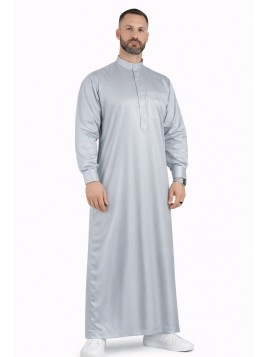 Thobe Light Grey Saudi -...