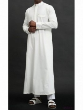 Qamis long Bey blanc 6010 -...