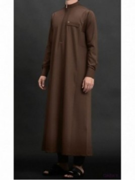 Qamis long Bey marron 6010...