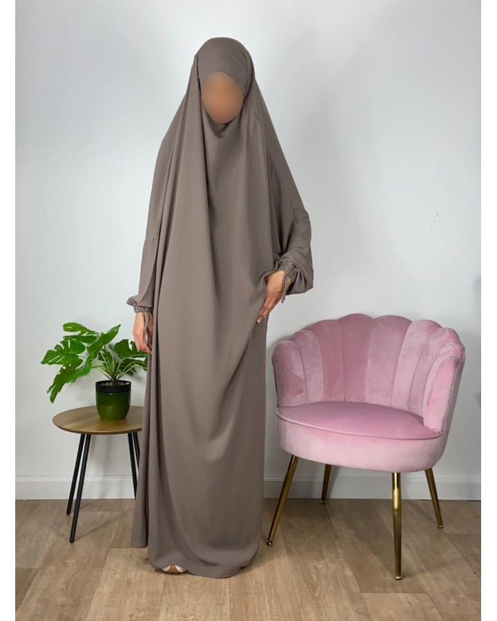 Jilbab 1 Pieza - Topo 11 12 - Lana Melocotón - El Bassira