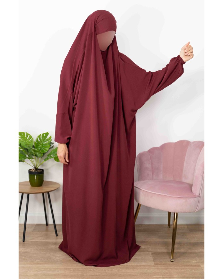 Jilbab 1-teilig - Bordeaux 162 - 163 - Wool Peach - El Bassira