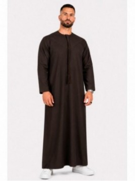 Dark brown Emirati Qamis -...