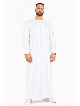 Thobe Emirati White - Cotton