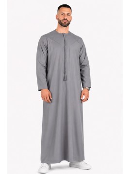 Thobe Emirati Grey - Cotton
