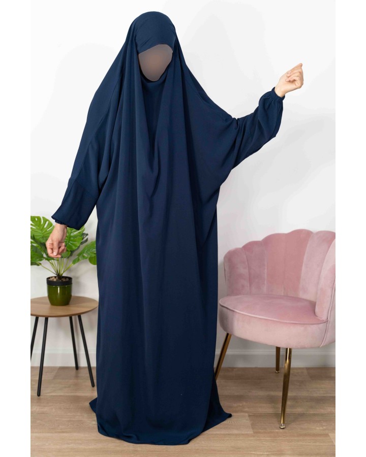 Jilbab 1 pezzo blu navy 93 / 94 / 95 - Lana Peach - El Bassira