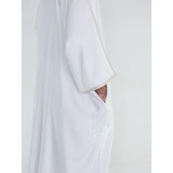 Gandoura marocaine Amir - blanc cassé