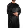 Qamis preto dos Emirados - Satiné Precious