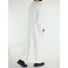 Gandoura marocaine Amir - blanc cassé / doré